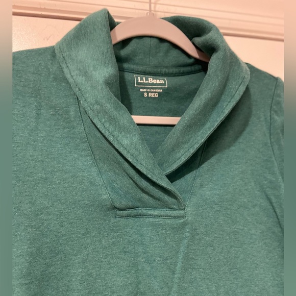 L.L.Bean Shawl Collar Short Sleeve Top – Size Small - Picture 2 of 7